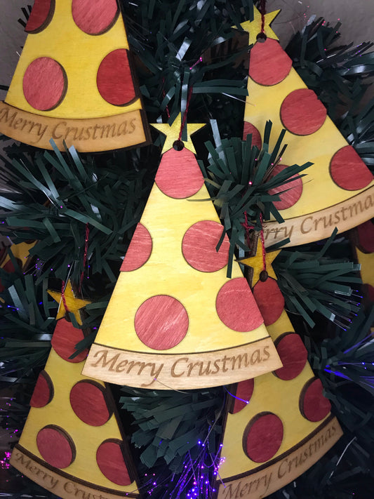 “Merry Crustmas” Pizza Ornament