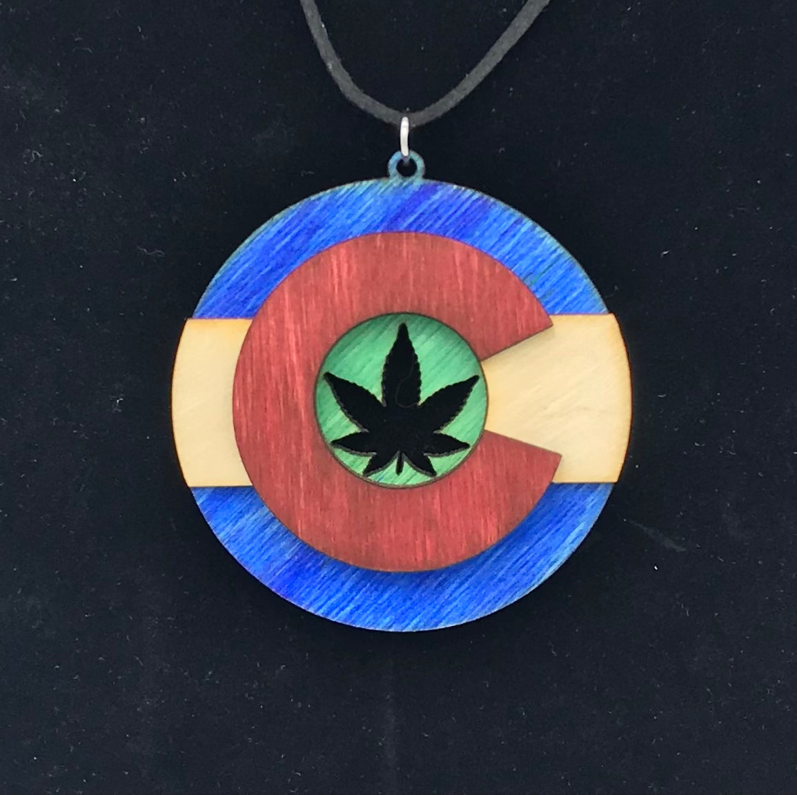 Colorado Weed Flag Pendant Necklace