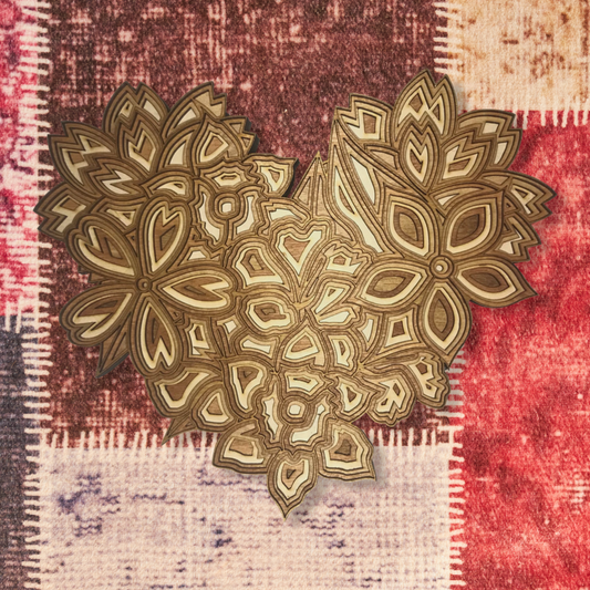 Floral Heart - 10"x12"